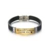 Customized Stainless Steel Bar Silicon Rubber Bracelets - Image 3