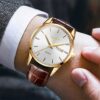 OLEVS Classic Analog Quartz Leather Straps Week Date Casual Luminous 3ATM Water Resistant Wrist Watch Lovers - Image 4