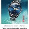 OLEVS Men's Luxury Stainless Steel Water Resistant Luminous Date/Day Wrist Watch - Image 3