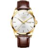 OLEVS Classic Analog Quartz Leather Straps Week Date Casual Luminous 3ATM Water Resistant Wrist Watch Lovers - Image 2