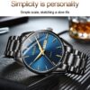 OLEVS Men's Luxury Stainless Steel Water Resistant Luminous Date/Day Wrist Watch - Image 4