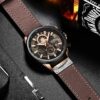 Men Watches Brand CURREN Creative Fashion Chronograph Quartz Wristwatch Leather Strap Lumious Hands Gift - Image 4