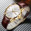 OLEVS Classic Analog Quartz Leather Straps Week Date Casual Luminous 3ATM Water Resistant Wrist Watch Lovers - Image 3