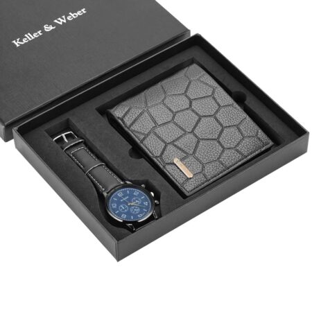 2 in 1 Men's Quartz Movement Watch and Wallet Comp Gift