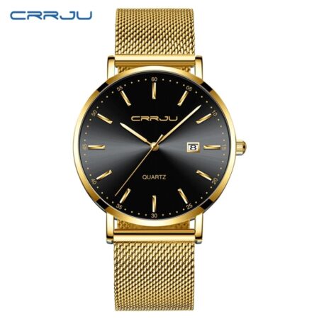 CRRJU Top Luxury Stainless Steel Waterproof Unisex Rio Gift