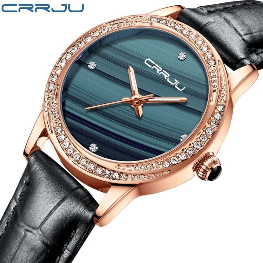 CRRJU Ladies Fashion Luxury Waterproof Diamond Watches 4