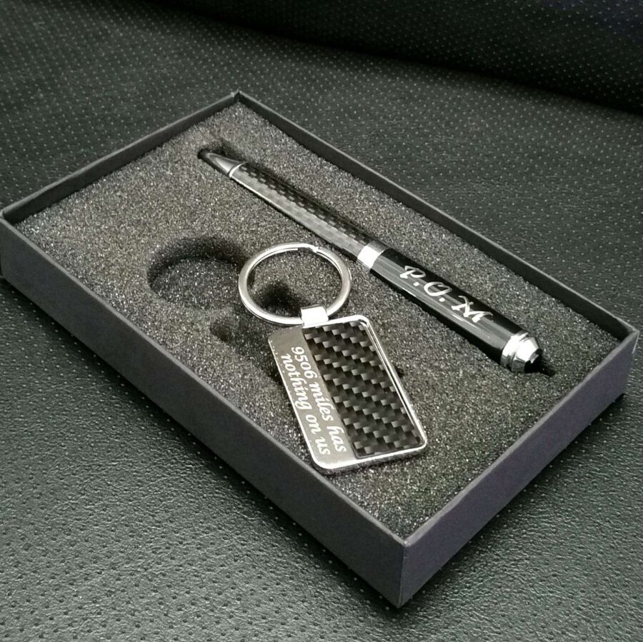 Engravable Keyholder  + Executive Pen Giftset - Image 2