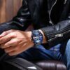 Men Leather Strap Chronograph Waterproof Date Quartz Wristwatch Gifts - Image 4