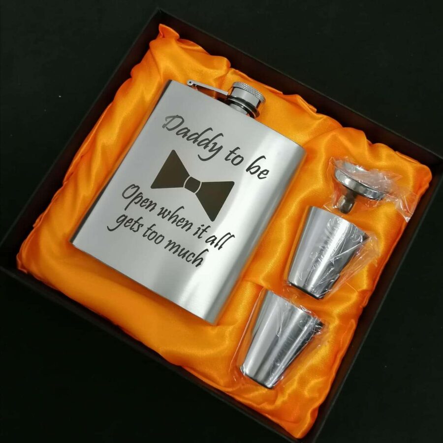 Customized Stainless Steel Hip Flask Gift Set Rio Gift Shop