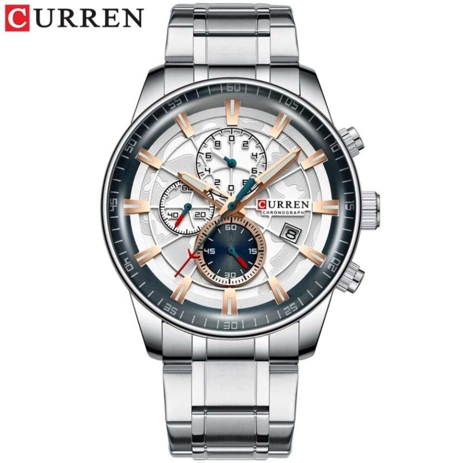 CURREN Men's Stainless Steel Chronograph Quartz Wristwatch