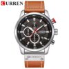 CURREN Leather Sport Water Resistant Wristwatch Gift Shop