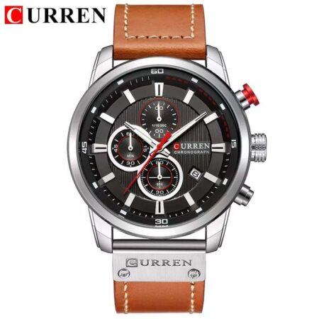 CURREN Leather Sport Water Resistant Wristwatch Gift Shop