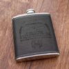Personalized Hip Flask Gift Set, Hip Flasks for Liquor for Men with Leather Cover, 7 Oz - Image 2