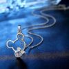 Stainless Steel Pendant, Necklace and Stud Earrings Set Wedding Jewelry for Bridal - Image 4