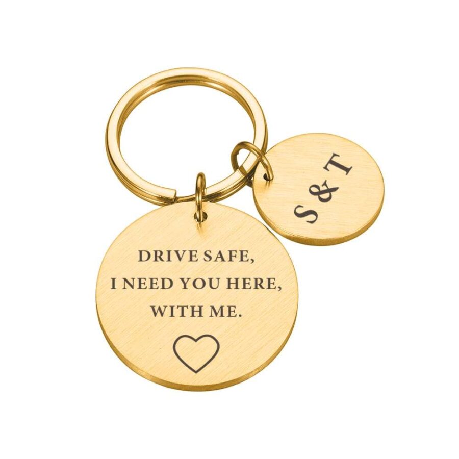 Personalized Drive Safe Keychain