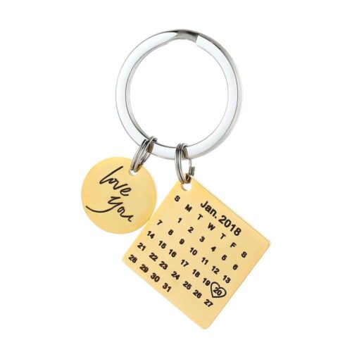 Stainless Steel Lover Gift Keychain