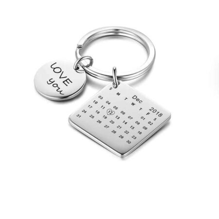 Custom Personalized Calendar Keychain