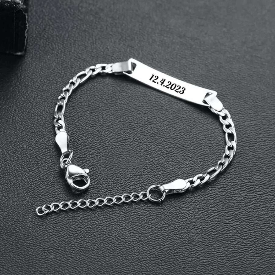 Customizable Stainless Steel Kids Bracelet - Image 2