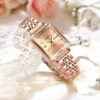 Classy Stainless Steel Rose Gold Ladies Quartz Wrist Watch - Image 2