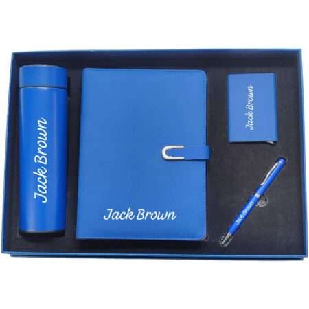 Personalized Blue Business Gift Set