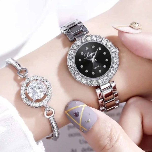 Silver Ladies Watch Gift Set