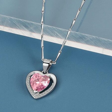 Crystal Heart Pendant Necklace