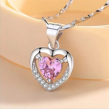 Crystal Heart Pendant Necklace