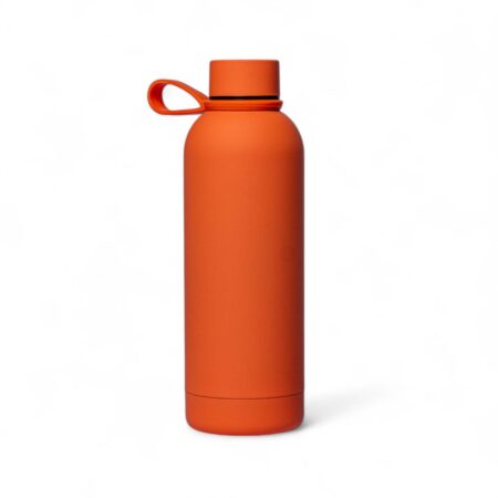 Branded Soft Touch Orange Thermal Flask 1