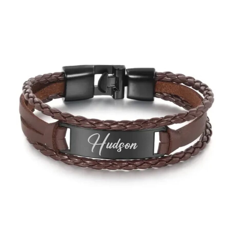 Personalised Men's Leather Bracelets