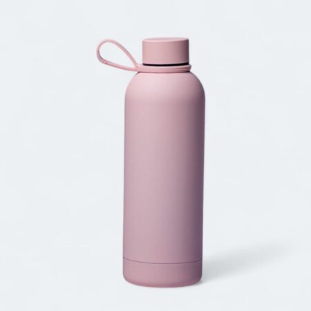 Personalised Soft Touch Pink Water Bottle – 500ml 1