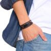 Leather Engraved Bracelet Gift for DAD - Image 2