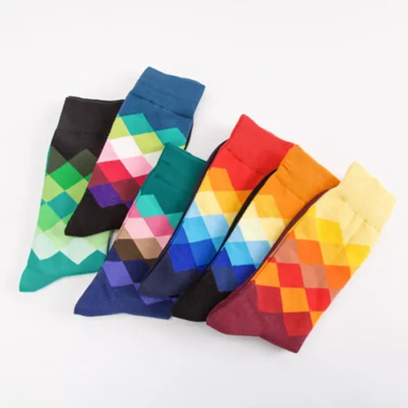 Colorful Diamond Pattern Socks