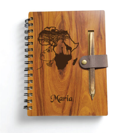 Custom Wood Notebook with Pen