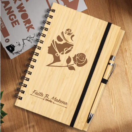 Personalized Bamboo Journal With Pen