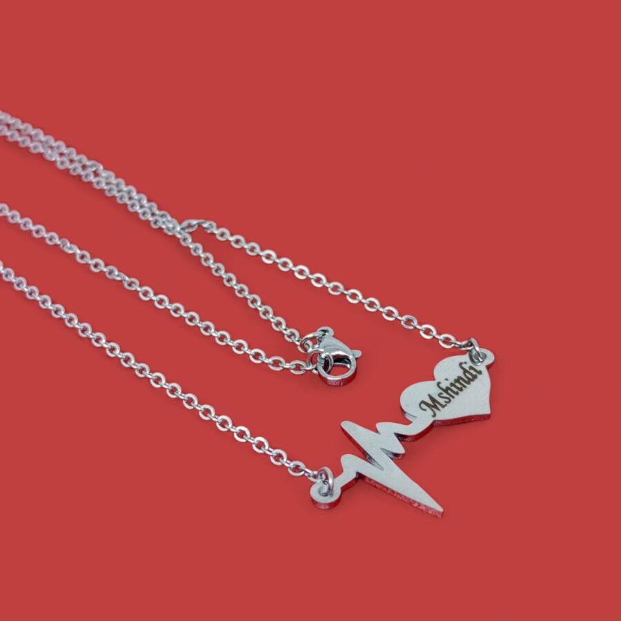 Personalized Heartbeat Necklace with Custom Name - Image 2