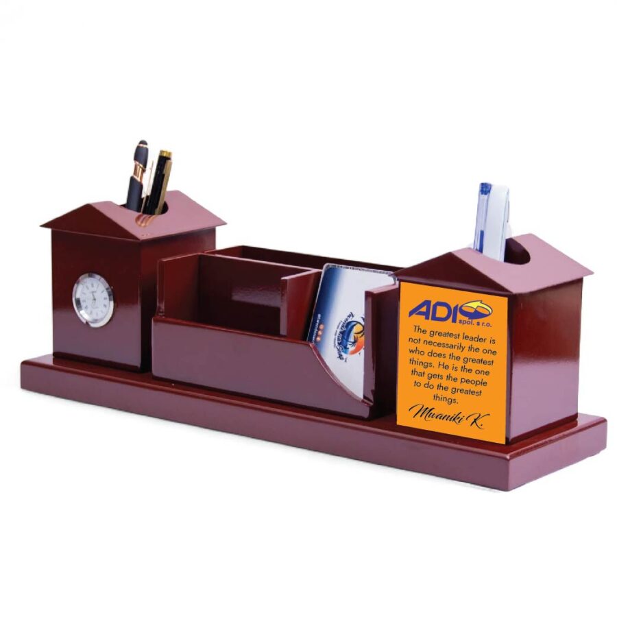 Branded Wooden Desk Organizer