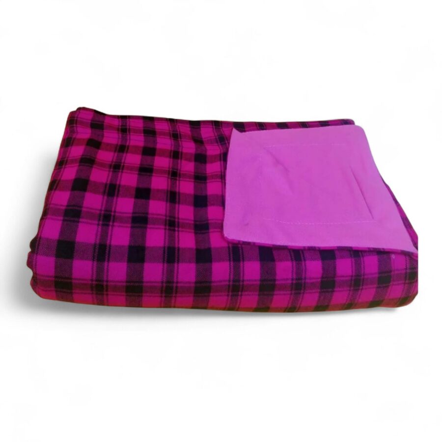 Reversible Plaid Fleece Blanket