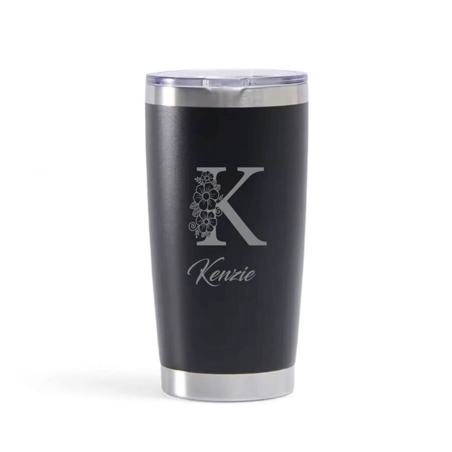 Custom Engraved Black Coffee Tumblers