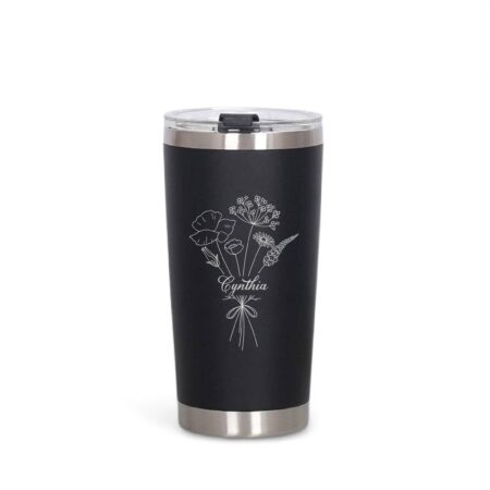 Custom Engraved Black Coffee Tumblers