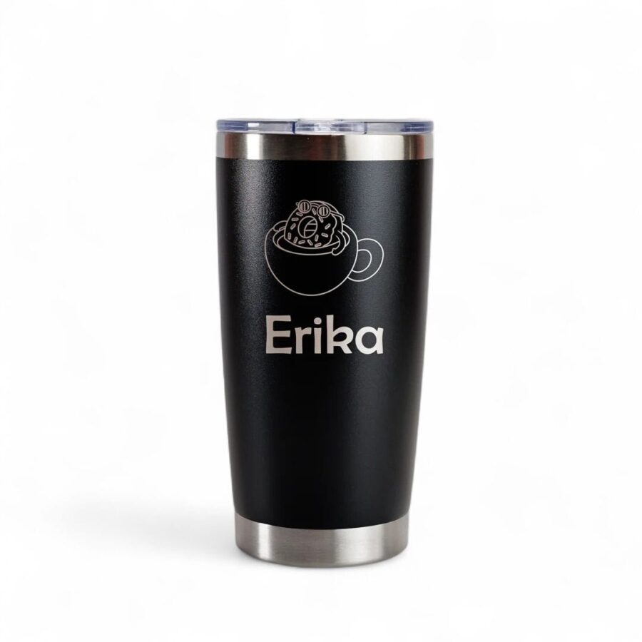 Custom Engraved Black Coffee Tumblers