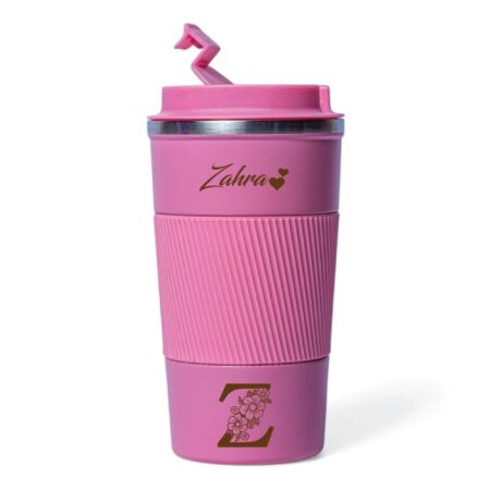 Personalized Pink Insulated Coffee Mug