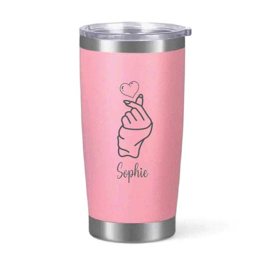 Custom Engraved Floral Design Tumblers