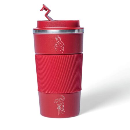 Personalized Red Insulated Coffee Tumbler