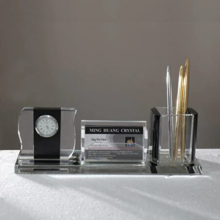 Elegant Crystal Desk Organizer