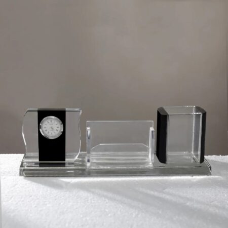 Elegant Crystal Desk Organizer