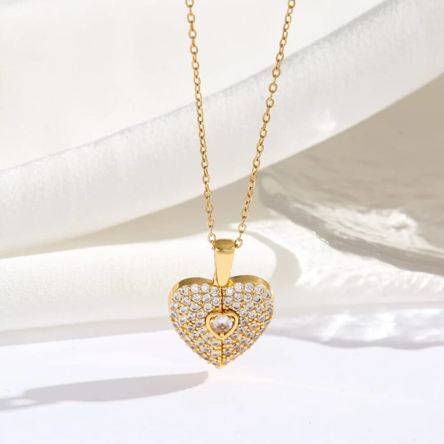 Heart Locket Pendant Necklace