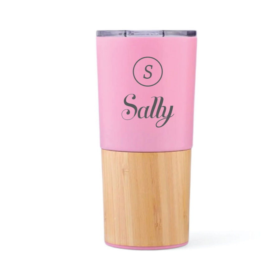Stainless Steel and Bamboo Tumbler