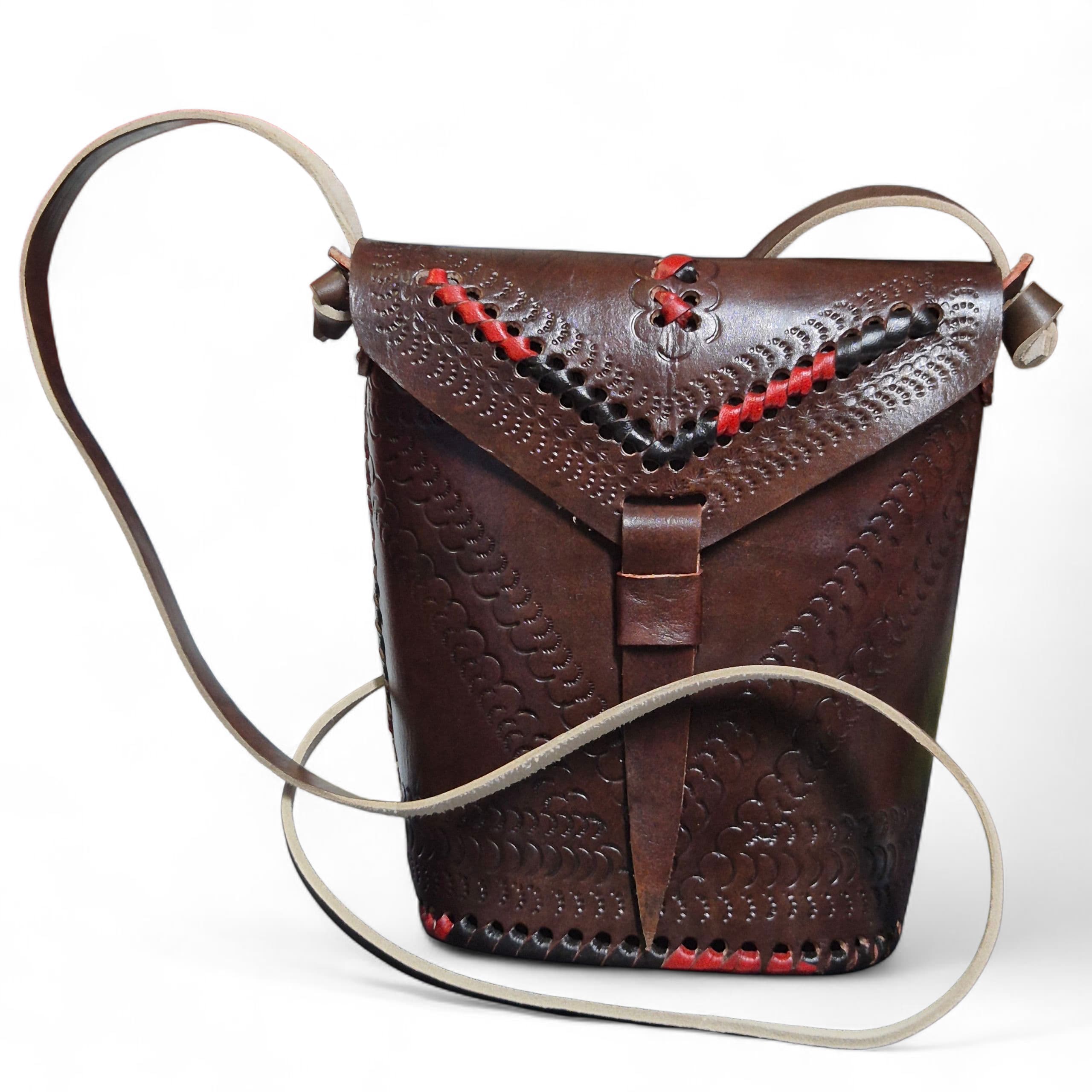 Dark Brown Leather Sling Bag