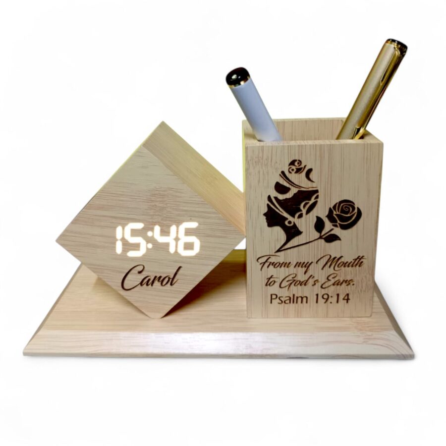 Light Wood Desk Organizer