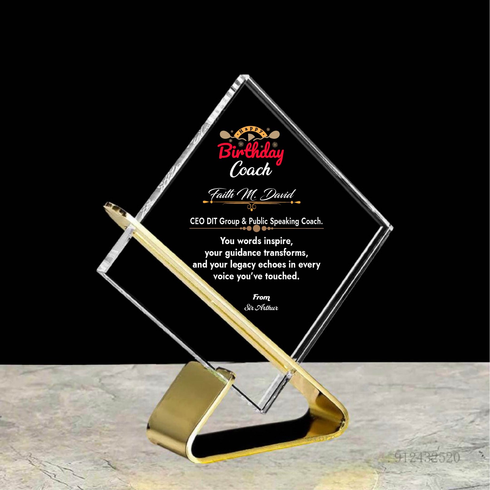 Personalized Award Plaque